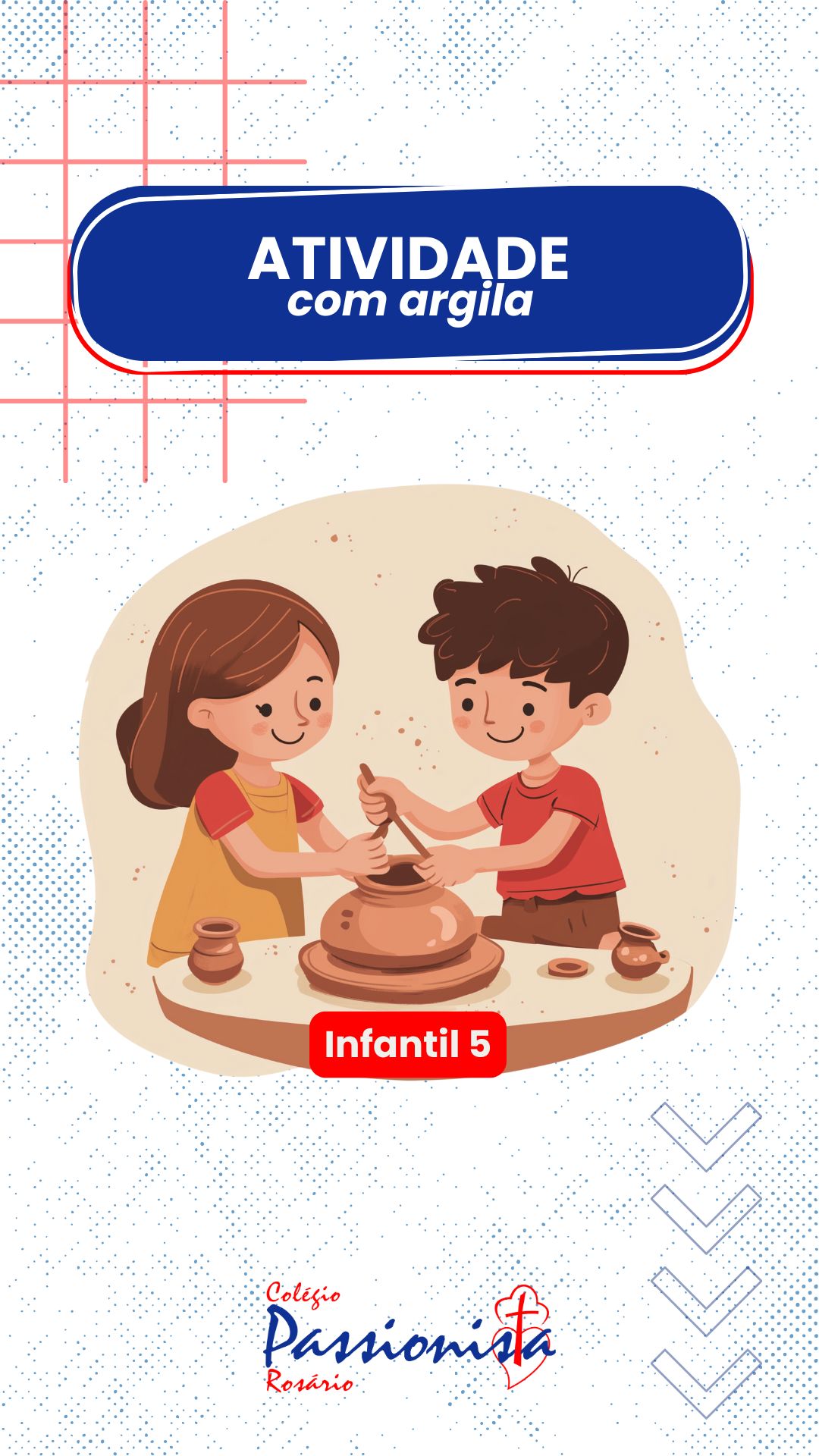 M�os na argila - Infantil 5 Nossa Senhora do Ros�rio