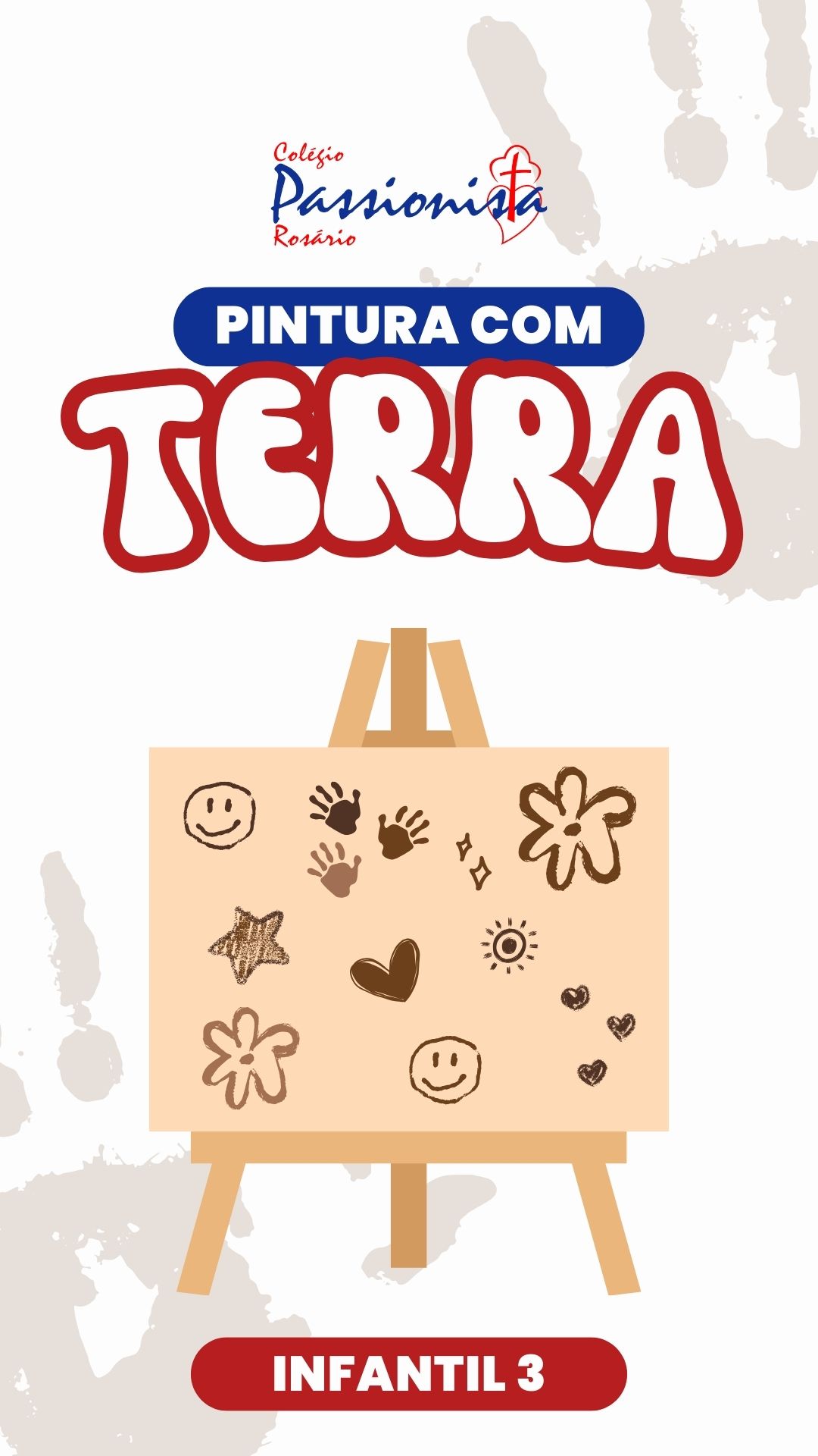 Pintura com terra - Infantil 3 Nossa Senhora do Ros�rio