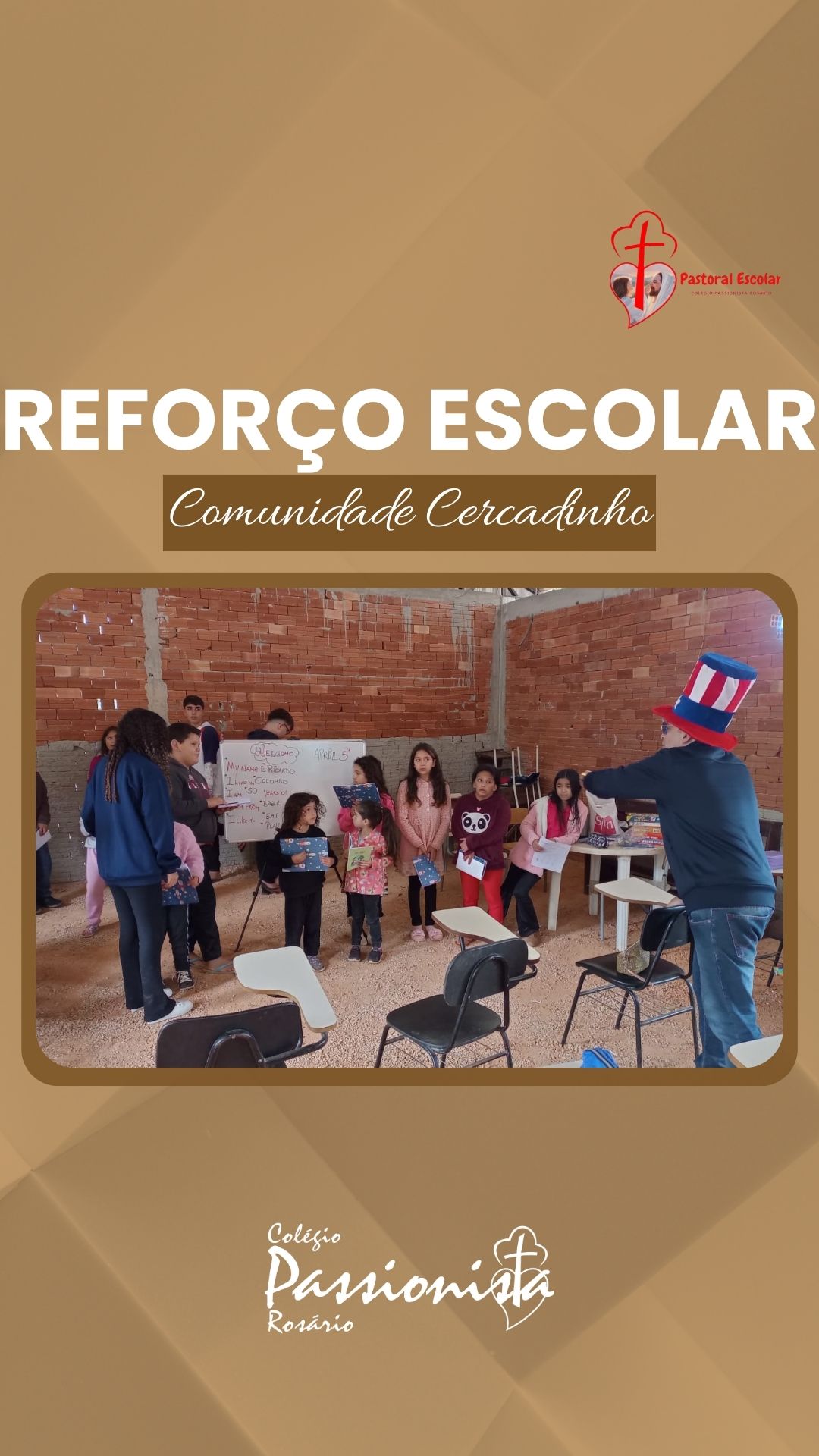 Refor�o escolar - Comunidade do Cercadinho Nossa Senhora do Ros�rio