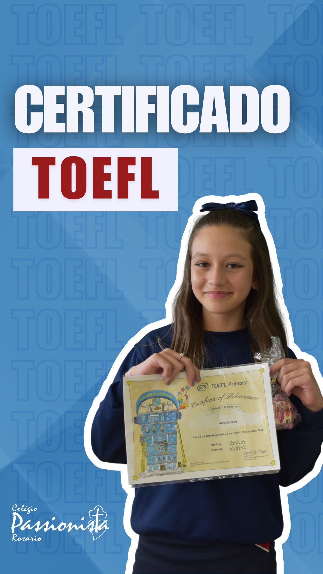 Certificado Exame TOEFL Nossa Senhora do Ros�rio