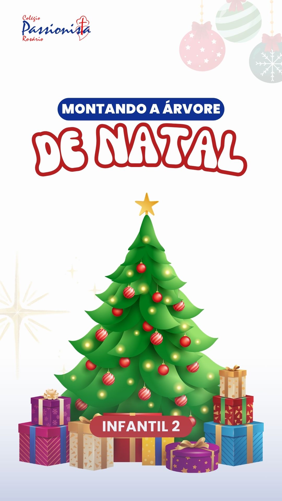Enfeitando a �rvore de Natal - Infantil II Nossa Senhora do Ros�rio