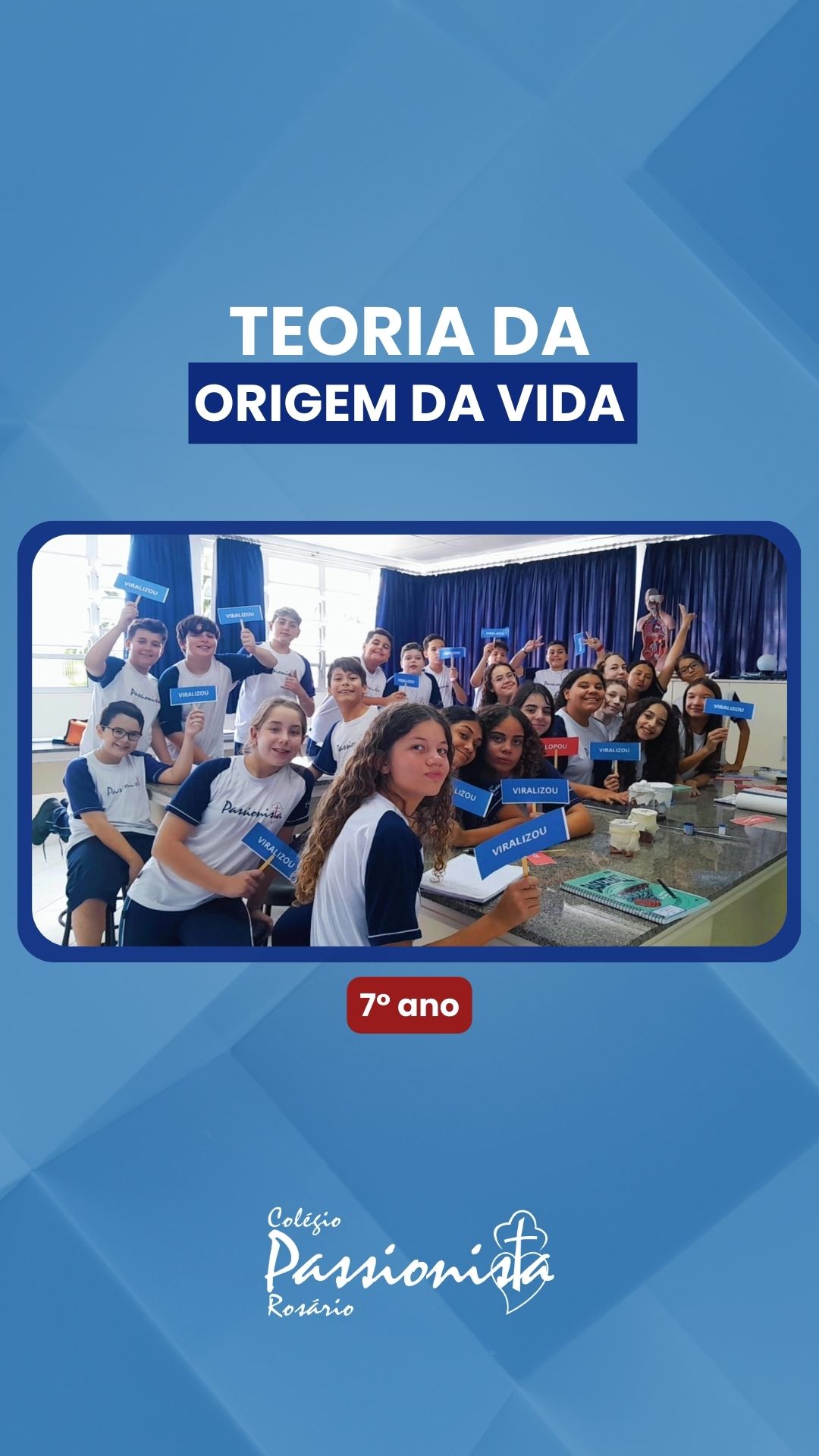 Teoria da Origem da Vida - 7� ano  Nossa Senhora do Ros�rio