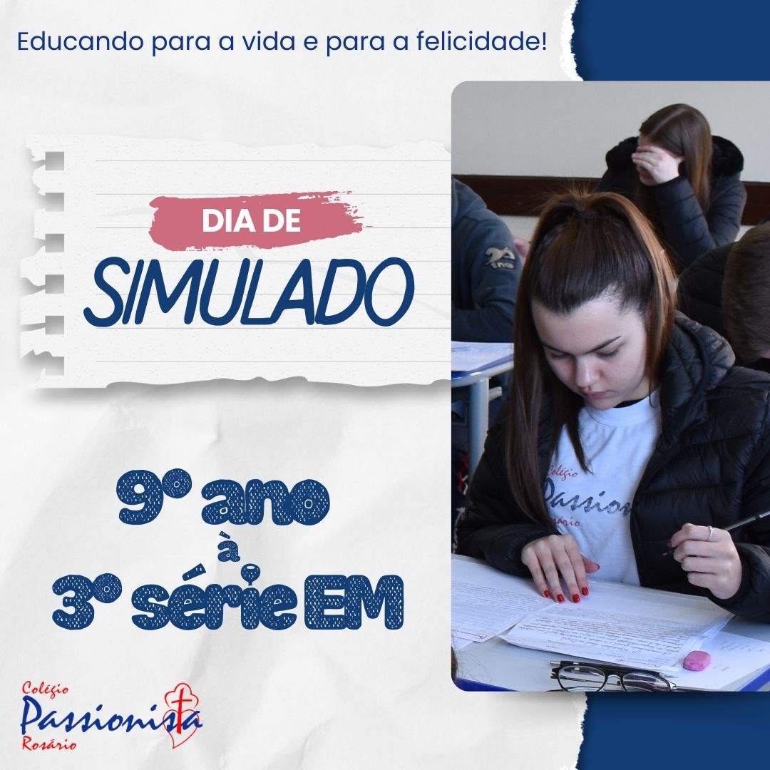 Simulado - 9� ano � 3� s�rie EM Nossa Senhora do Ros�rio